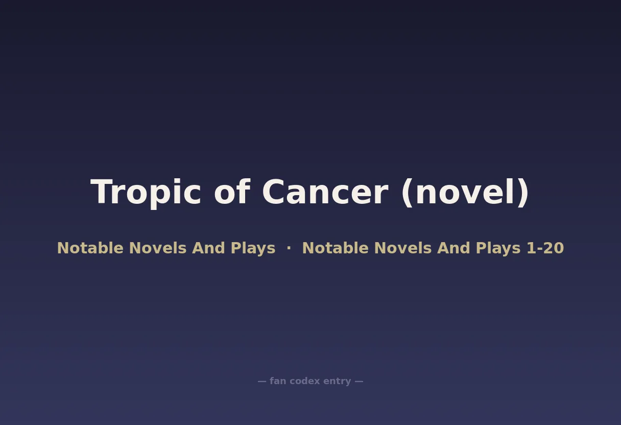 Tropic of Cancer (novel)